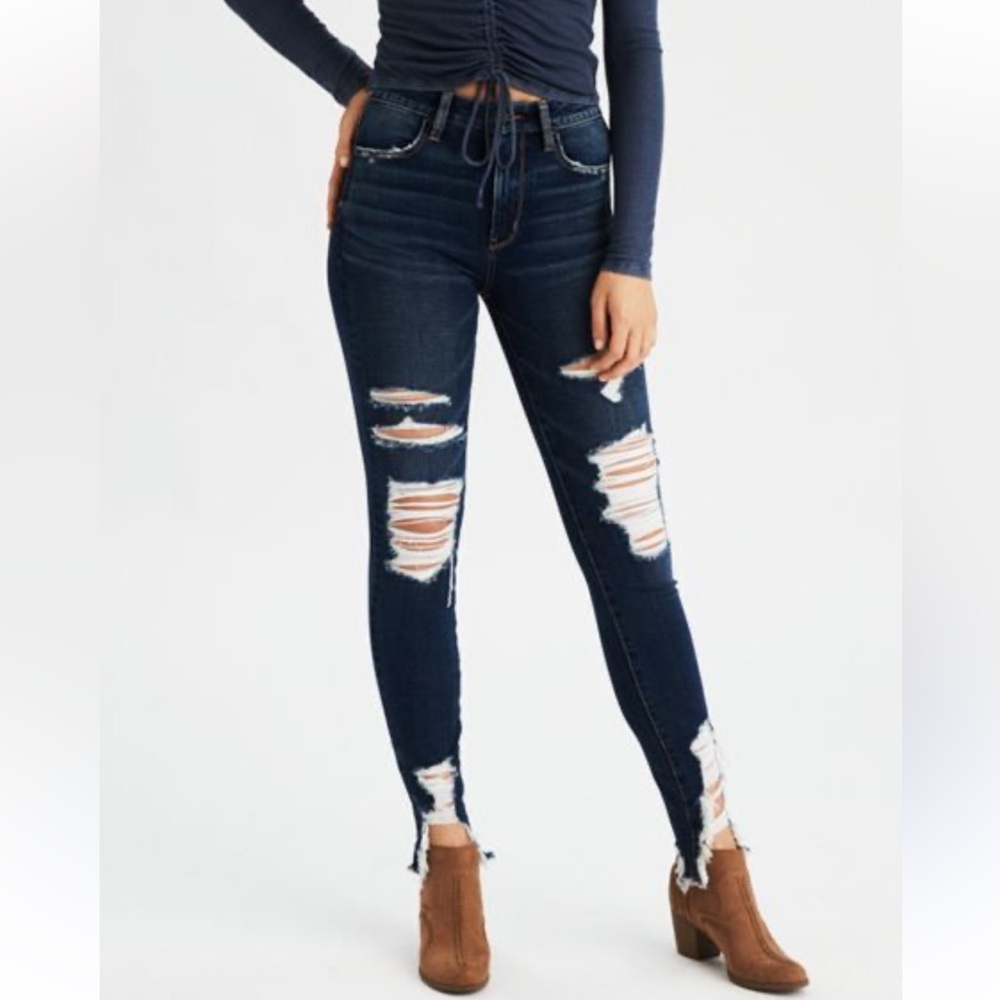 American Eagle Distressed Dark Wash Jeans